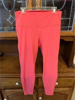 Lululemon Align High-Rise Pant 28 Inch Size 14 Double Lined Bright Coral Orange